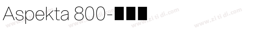 Aspekta 800字体转换